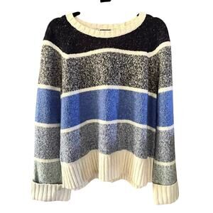 NWT: Talbots Stripe Blue Long Sleeve Sweater Large (G-150)